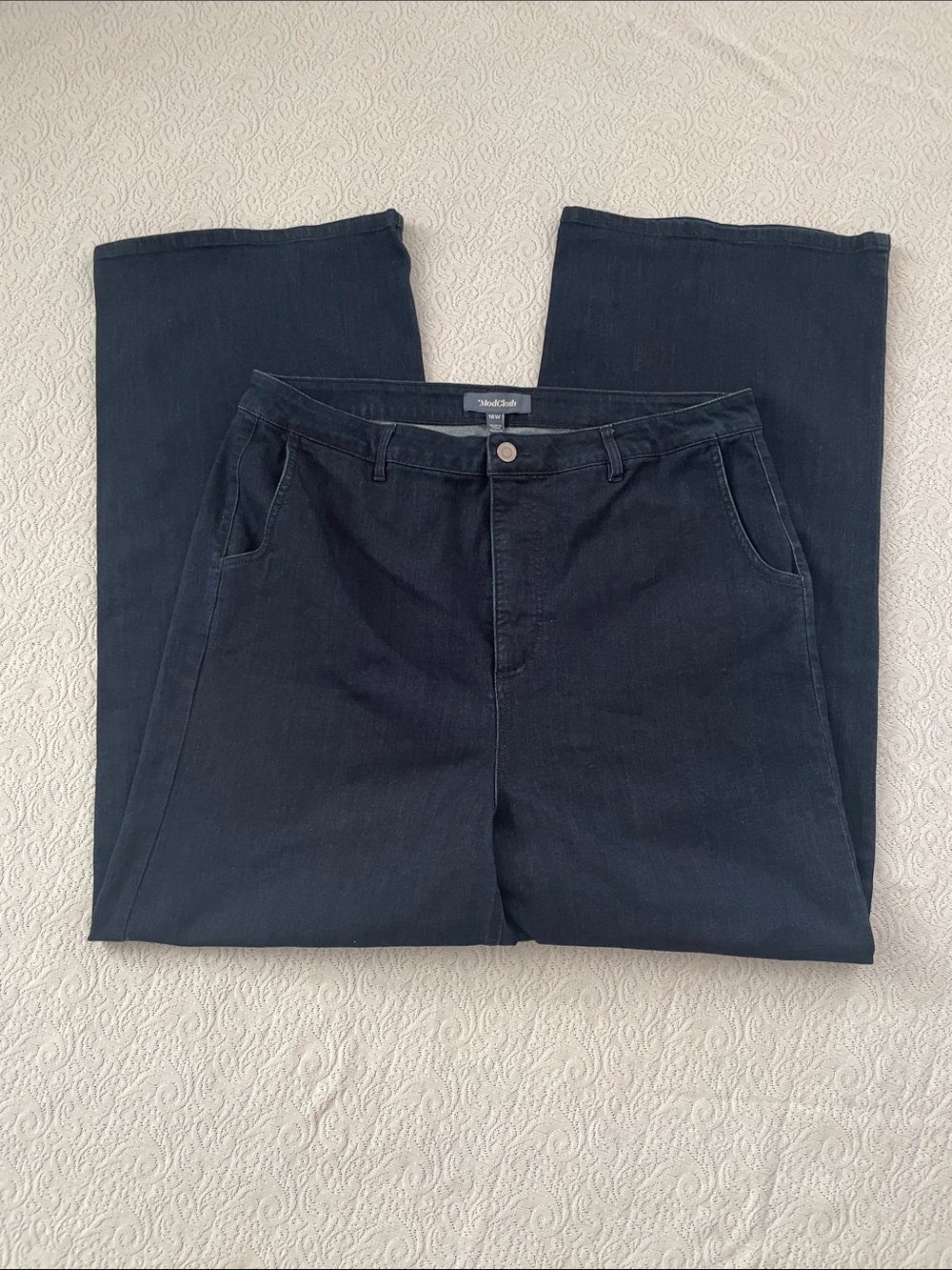ModCloth Navy Wide-Leg Jeans